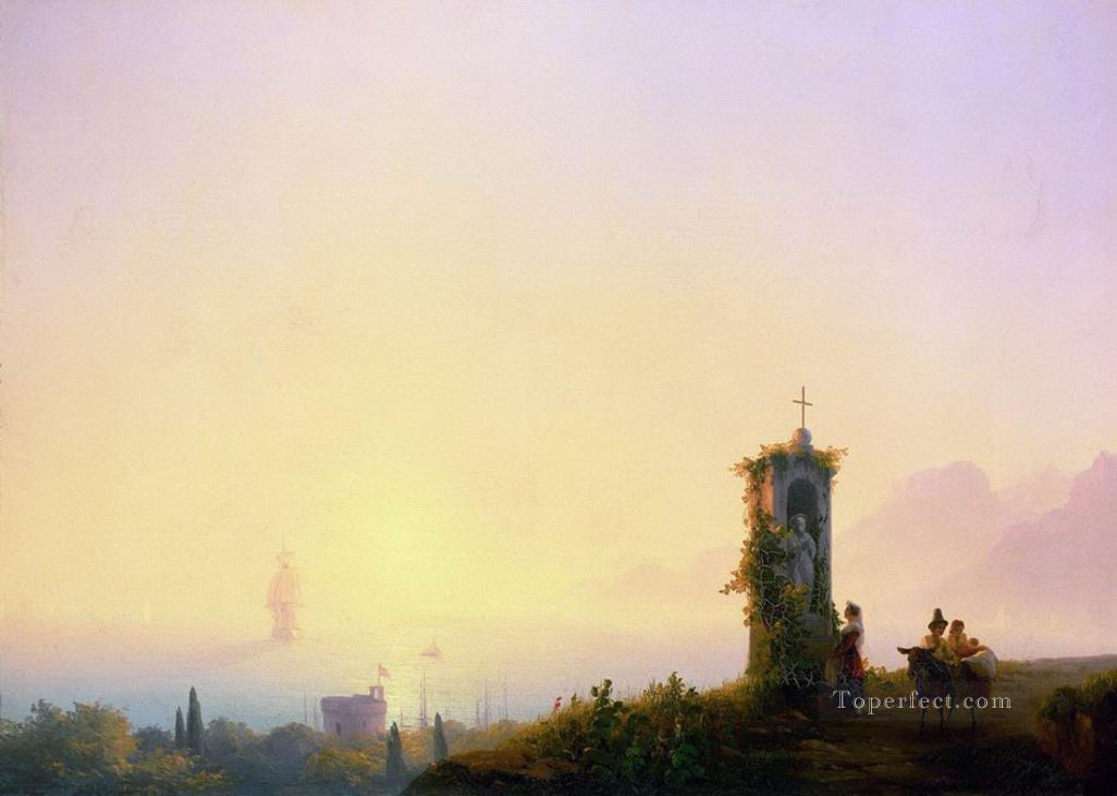 Capilla a orillas del mar 1847 Romántico Ivan Aivazovsky ruso Pintura al óleo
